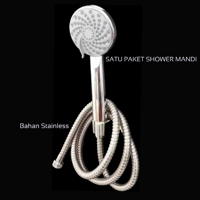 Handshower 4 Fungsi gede Minimalis- Hand Shower Set  Mandi Handshower Semprotan Mandi 4 mode