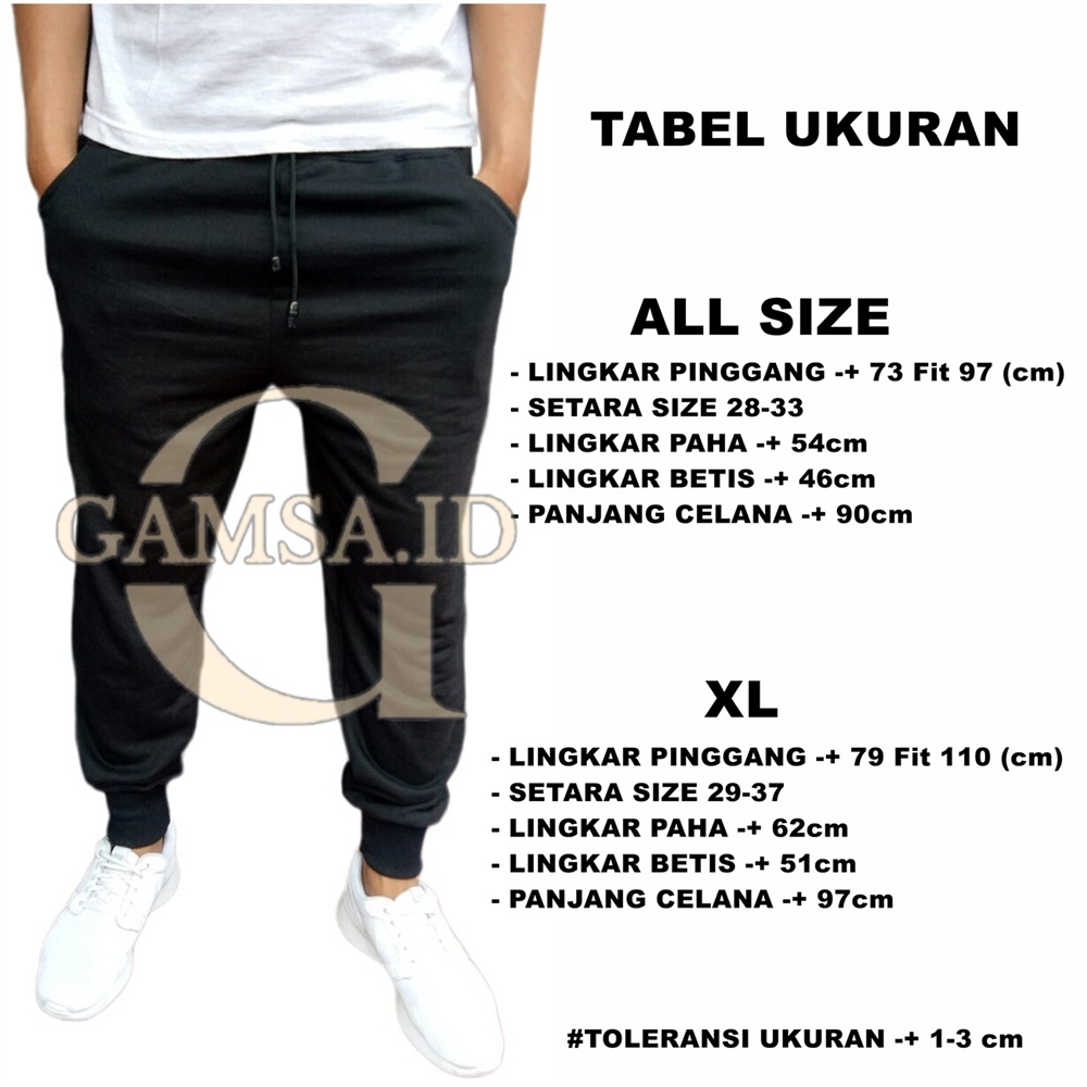 COD - JOGER PANTS SIZE XL PRIA WANITA CELANA PANJANG JOGGER BABYTERRY SWEATPANTS TRACKPANTS OLAHRAGA SPORT SANTAI