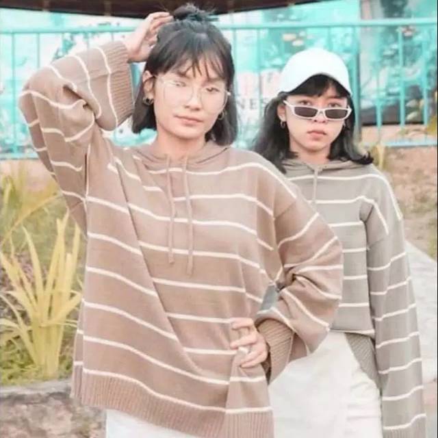 GLOWRY - ALICE OVERSIZED SWEATER HOODIE RAJUT