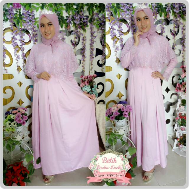DAVINA CAPE DRESS UNGU MUDA