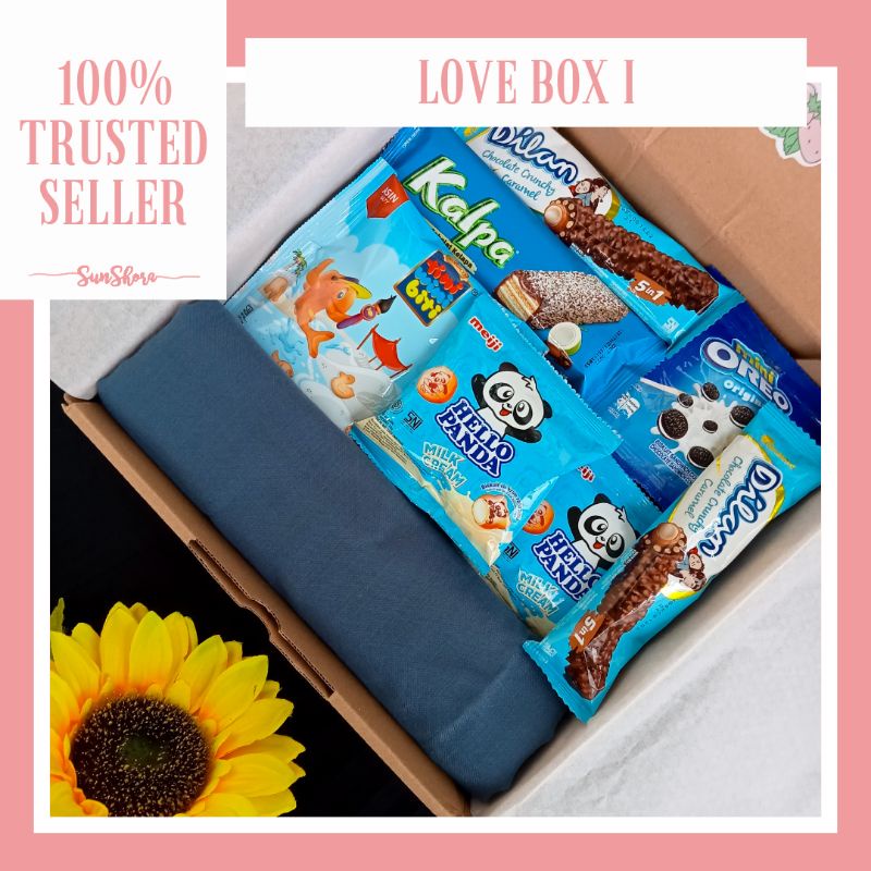 

Love Box I || SnackBox+Jilbab Blue Series || by Keranjang Gift