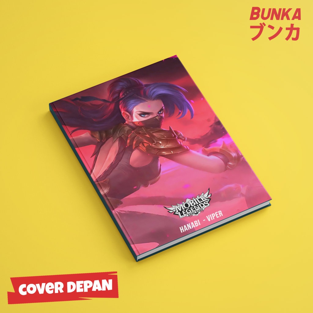 

Notebook Mobile legends Hanabi Viper Hardocover A5 Buku tulis catatan Notes Agenda planner Jurnal