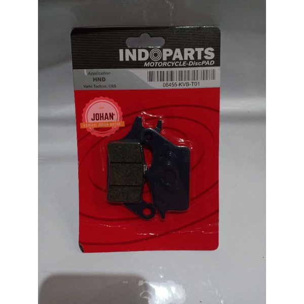 kampas rem depan KVB Indoparts/kampas rem cakram Indoparts Vario/beat/Scoopy/Vario150/Vario 125