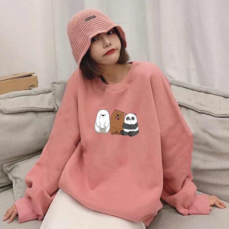 Sweater We Bare Bear  Pria &amp; Wanita | Sweater Korea Style Fleece Cotton | Dhea Fashion