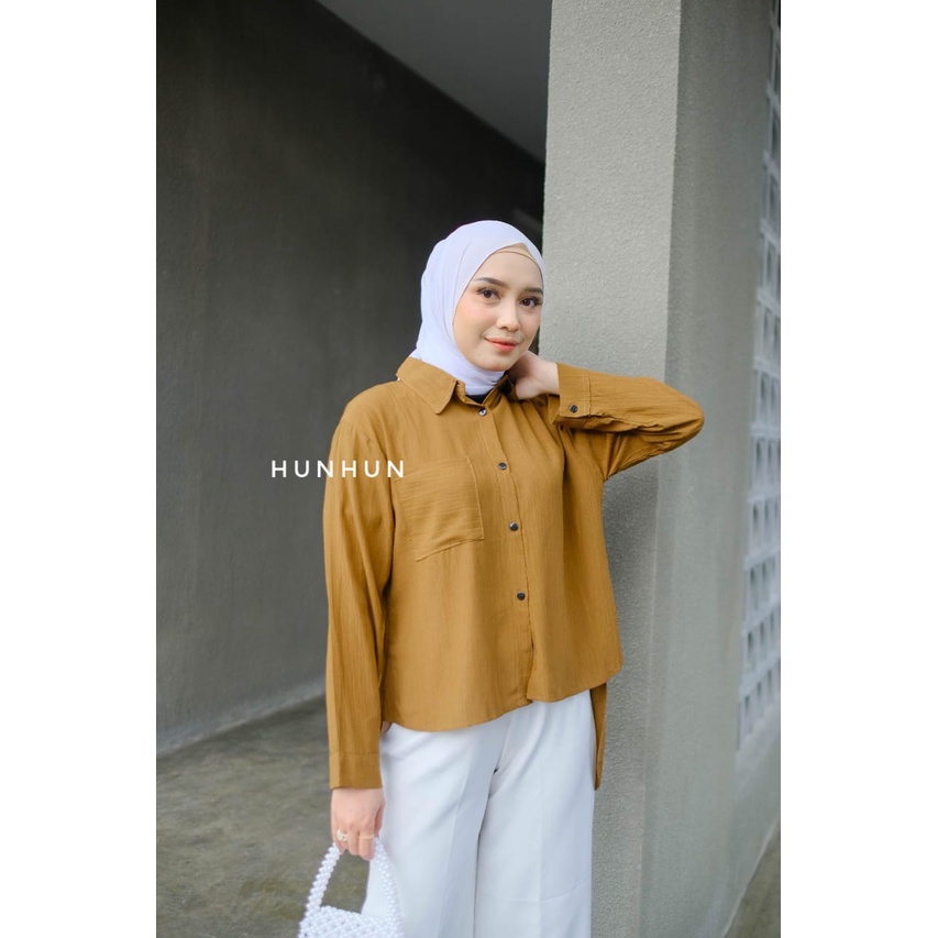 (Crinkle) Kemeja Basic Crinkle Pocket Premium