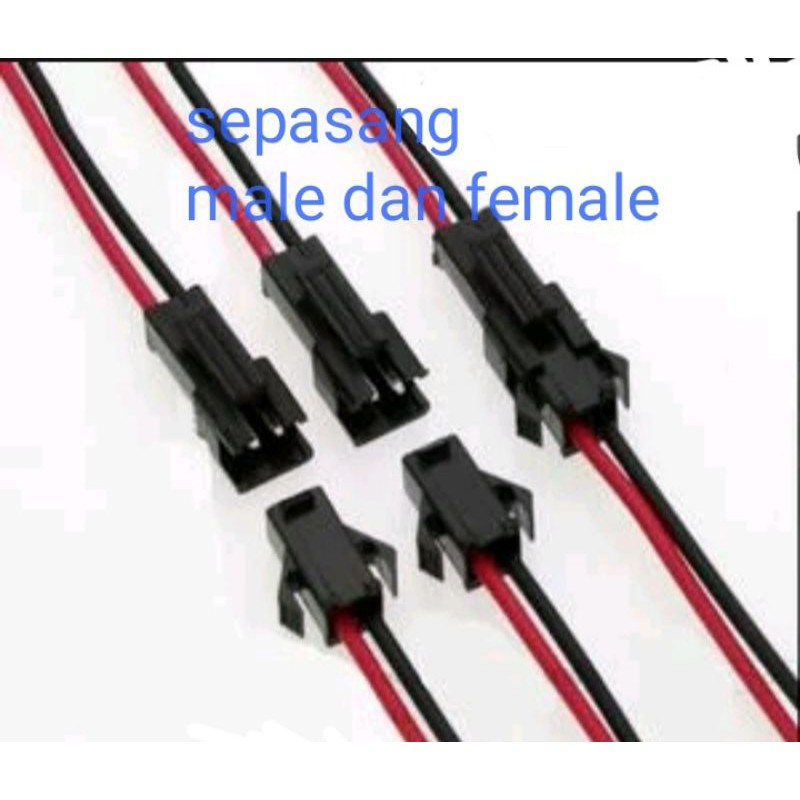 4pcs Soket kabel 2 pin male dan female Kabel AWG 2 pin kabel soket 2 pin DC kabel soket 2pin