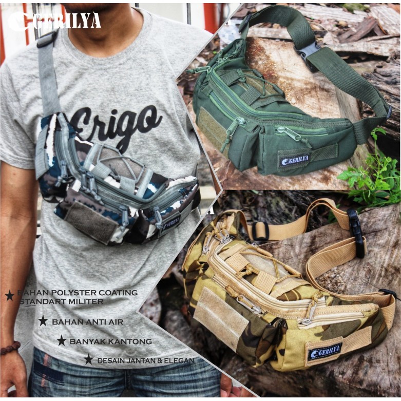 Waistbag/waistbag pria/waistbag tactical army/tas selempang army