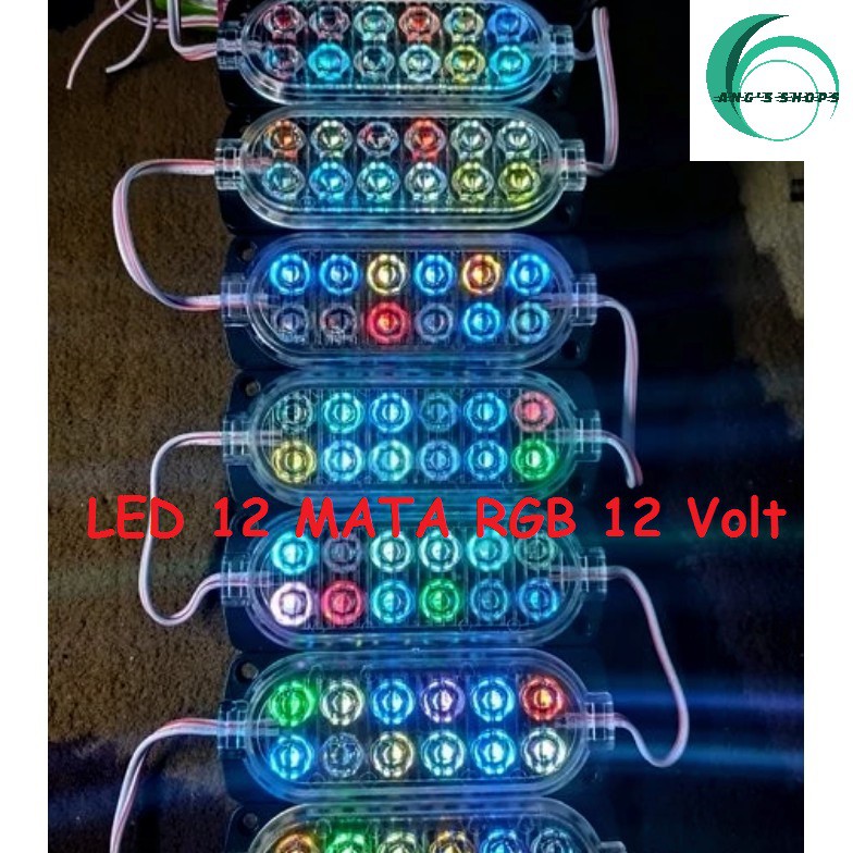 LAMPU 12 Mata LED RGB 12V motor mobil termurah kolong variasi