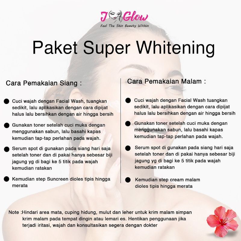 Jglow Skincare Paket Super Whitening Glowing Paket Perawatan Wajah Kecantikan Bpom-1