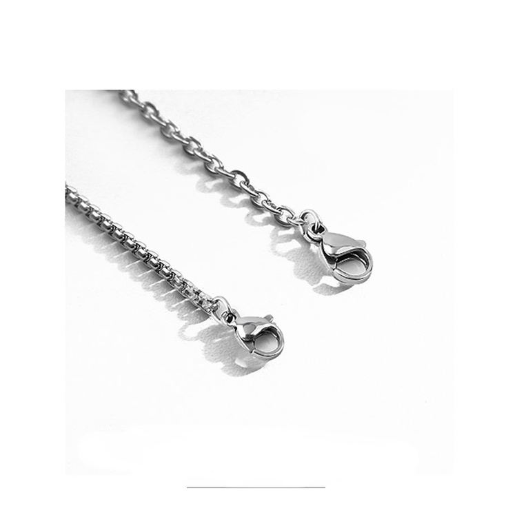 Kalung Bahan titanium steel Gaya Hip hop Untuk Pria Dan Wanita