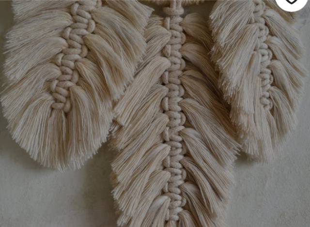 READY STOK) macrame hiasan dinding daun / macrame wall hanging/ Dekorasi rumah