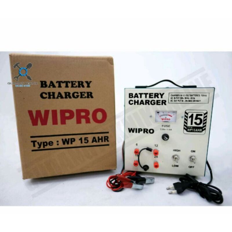 Charger Aki Mobil Motor WIPRO / Baterai Charger 15AH / Cas Accu 15 AH murah dan berkualitas