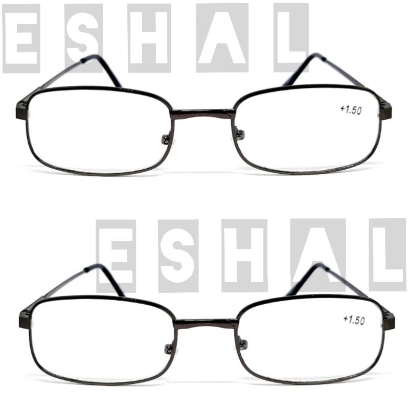 kacamata baca plus frame besi lensa (+) pria wanita