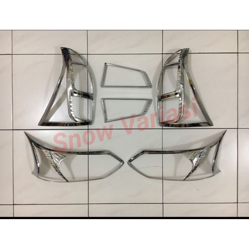 Grand avanza 2015 - 2017 garnish lampu depan belakang chrome