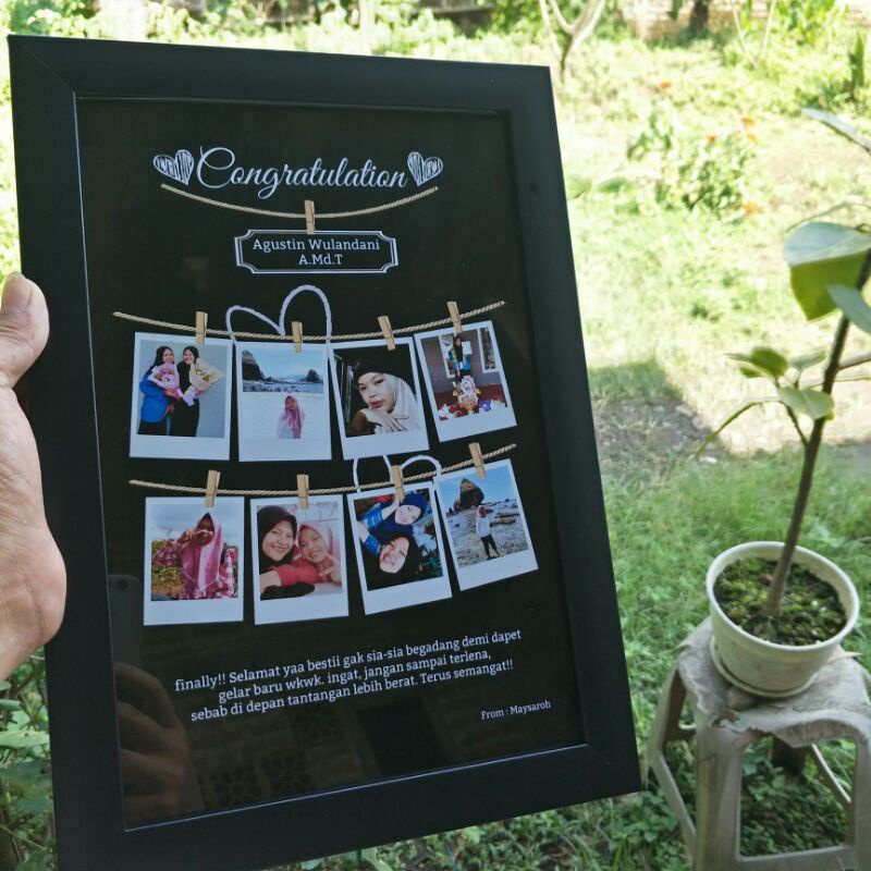 Gift Ultah AESTHETIC | Kado Ulang Tahun | Cetak foto plus bingkai kaca minimalis | Bingkai Wisuda | Bingkai Kayu | Cetak foto 10R plus frame | Gift Foto | Kado Ulang Tahun Cewek | Paket Kado Ulang Tahun Cowok | Gift Foto Polaroid ™