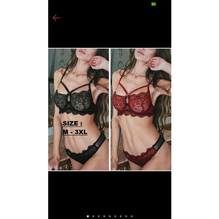 Sexy Lingerie Bra Set tanpa Kawat