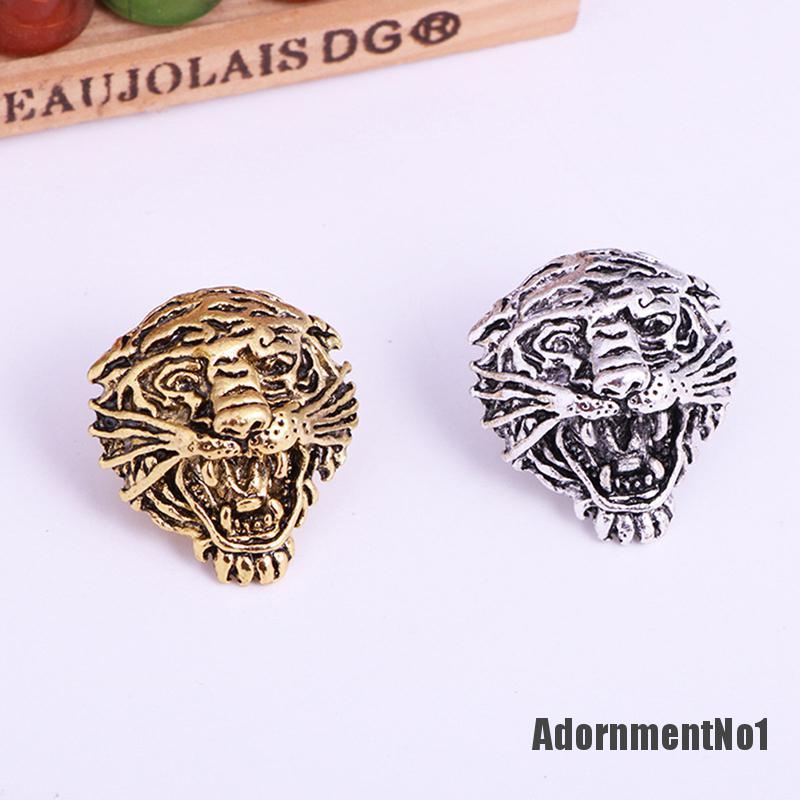 (Adornmentno1) Bros / Pin Bahan Metal Desain Kepala Harimau Gaya Vintage Untuk Aksesoris Kerah Pakaian Pria / Wanita