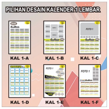 Kalender 2024 ukuran besar 31X47cm free design 1 jam jadi