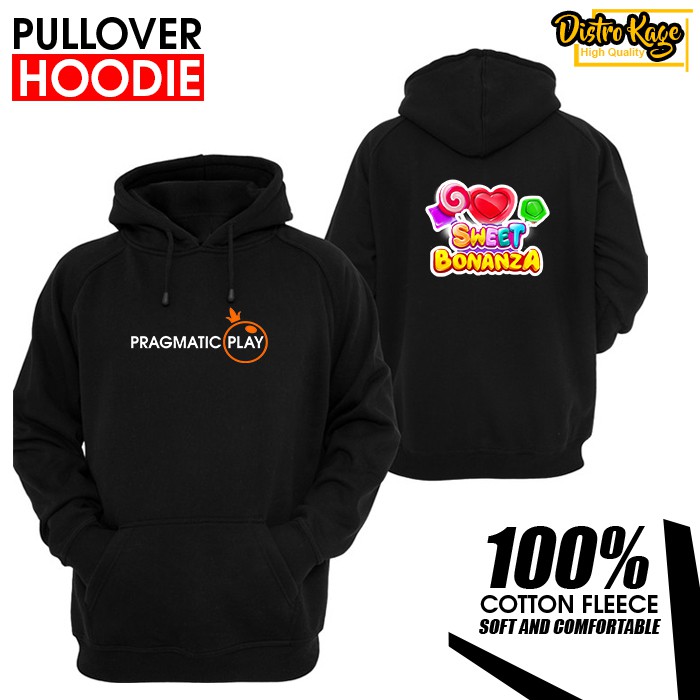 Jaket Hoodie Pria DB Pragmatic Play Sweet Bonanza Game Slot Sweater Dewasa Unisex Distro Kage