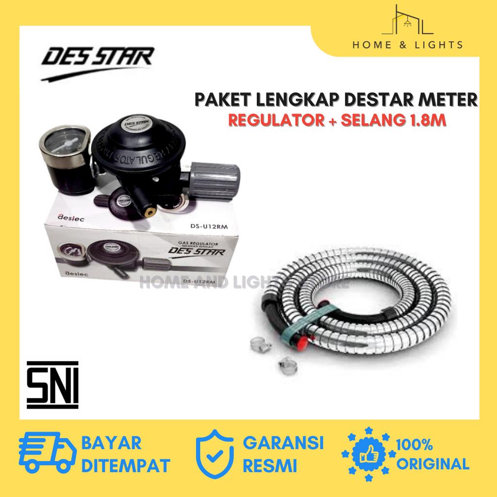 STARCAM Regulator Gas Meter Otomatis SC-23M SC-23S Regulator Gas Black Edition | Kepala gas Anti Bocor Lulus SNI