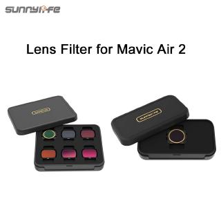 Sunnylife Set Filter Lensa Mcuv Cpl Nd/Pl Nd16 Nd32 Nd4-Pl Nd8-Pl Untuk Dji Mavic Air 2