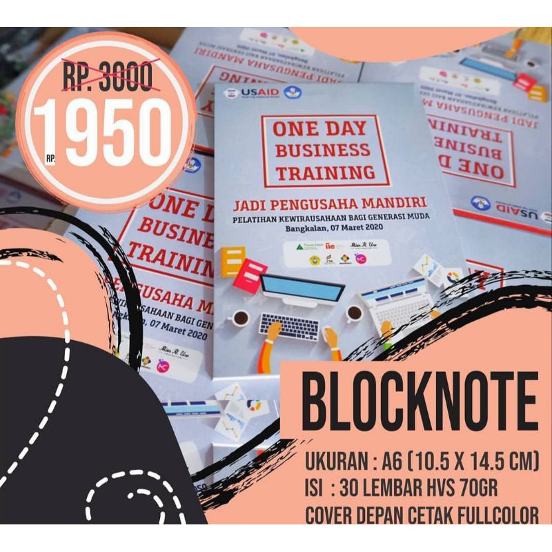 

notes souvenir custom a6 min.100 pcs