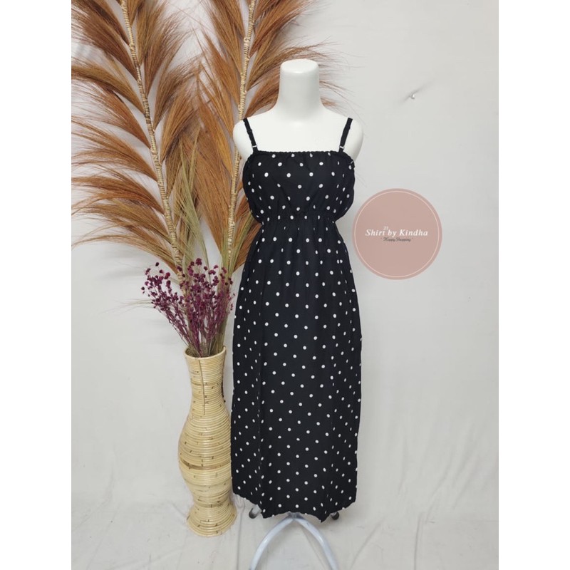(Polcadot) Long Dress/kemben panjang