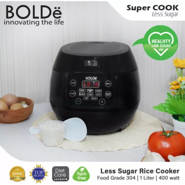 BOLDE Rice Cooker Low Carbo Super Cook - 1 Liter