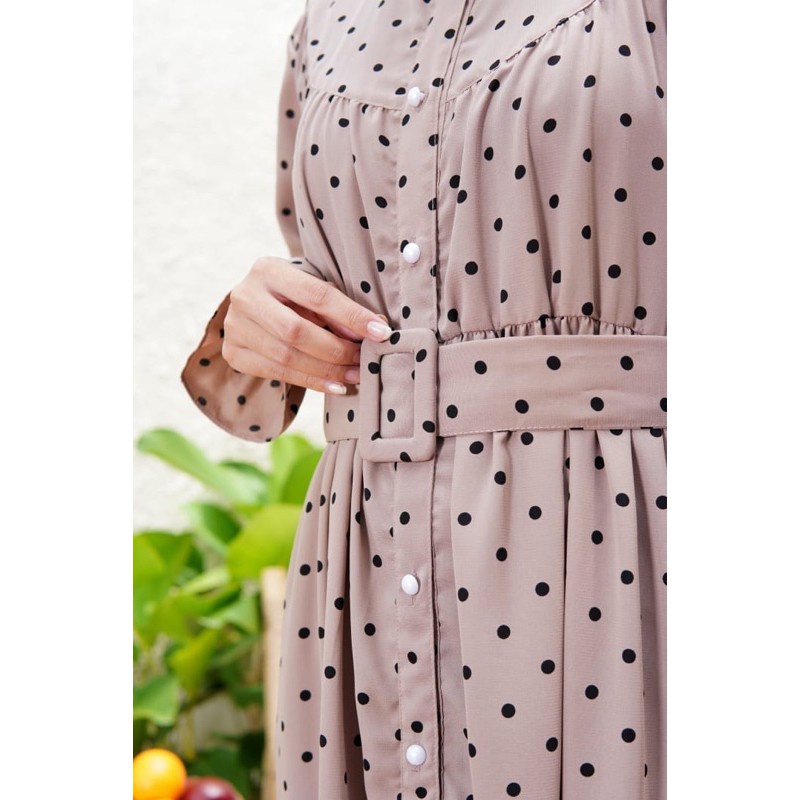 Baju Gamis Wanita TERMURAH Gamis Polkadot Woolpeach 5167