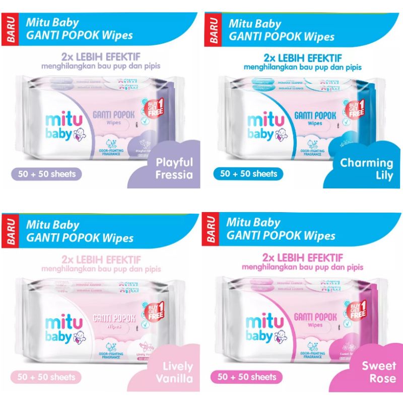 Mitu Baby Tisu Basah Ganti Popok Wipes Buy 1 Get 1