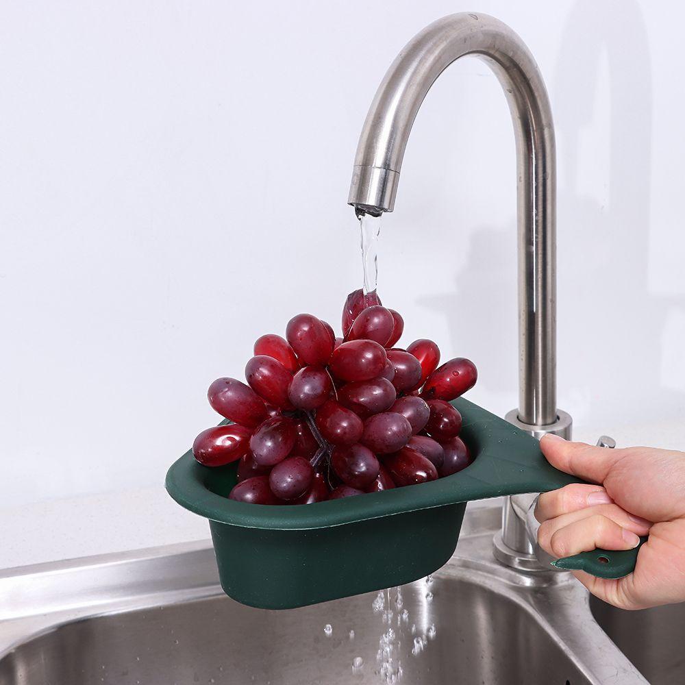 Chookyy Swan Drain Basket Gadget Alat Buah Sayur Rumah Tangga Rak Saringan Wastafel