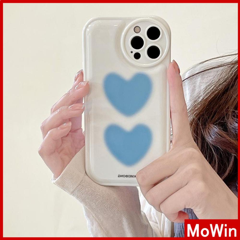 iPhone Case Silicone Soft Case Airbag Shockproof Protection Camera Blue Heart Simple Cute Compatible For iPhone 11 Pro Max 13 Pro Max 12 Pro Max 7Plus xr XS Max