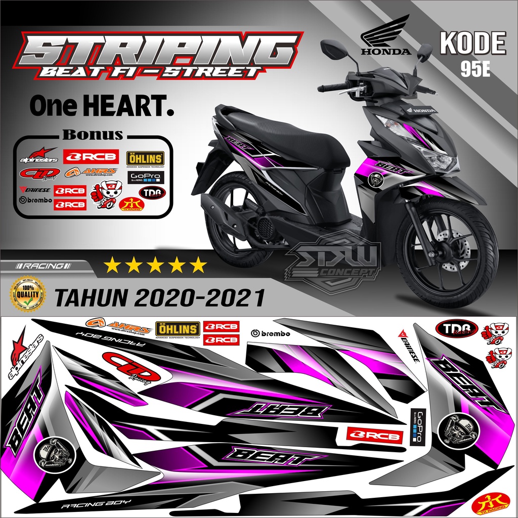 Striping Beat New Stiker Lis Motor Beat New Variasi kode 95