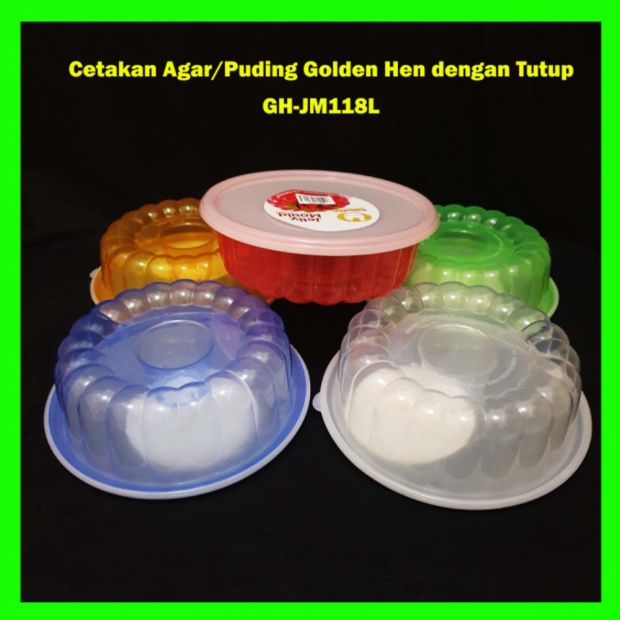 Unik Cetakan Agar Agar Puding Golden Hen Tutup JM 118L Limited