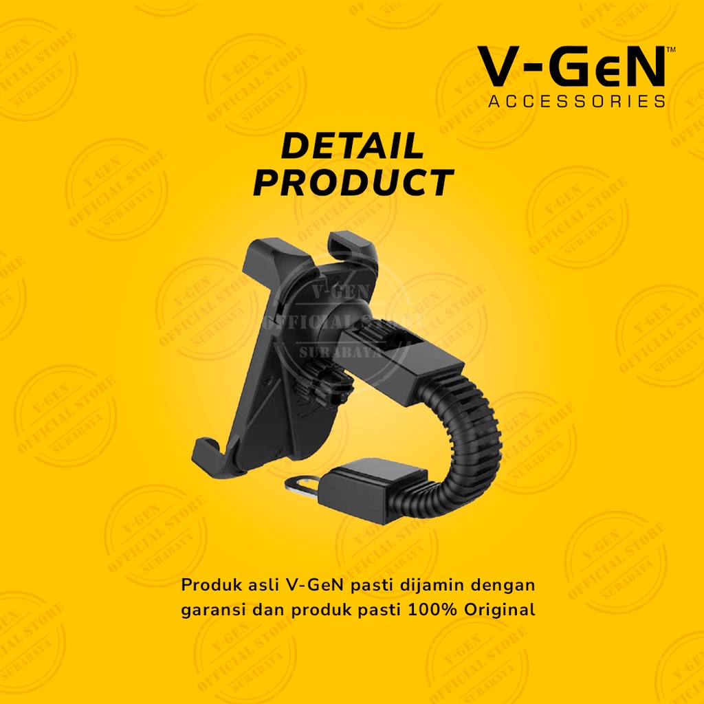 Motorcycle Phone Holder HP Sepeda Motor V-GeN VHL-20 Rotasi 360