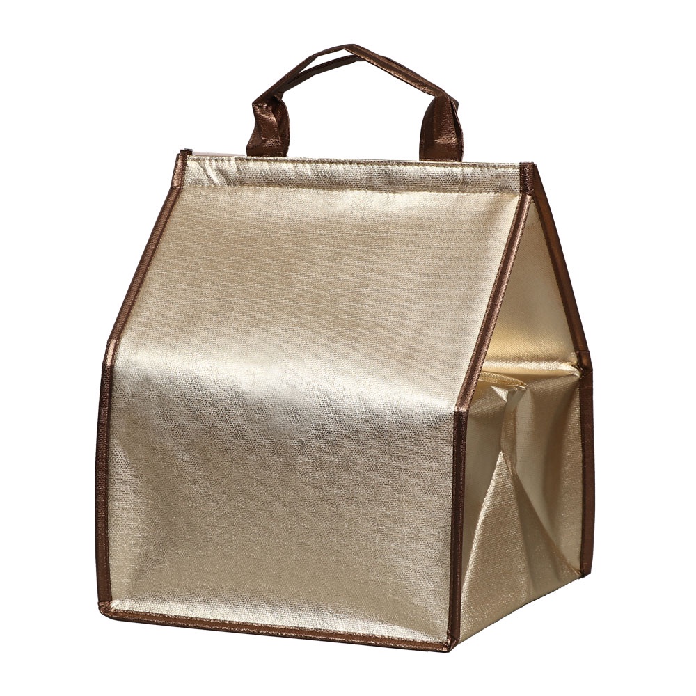 【GOGOMART】Tas Pendingin Makanan Botol Minum Portable / Cooler Bag Box Thermal - GOLD