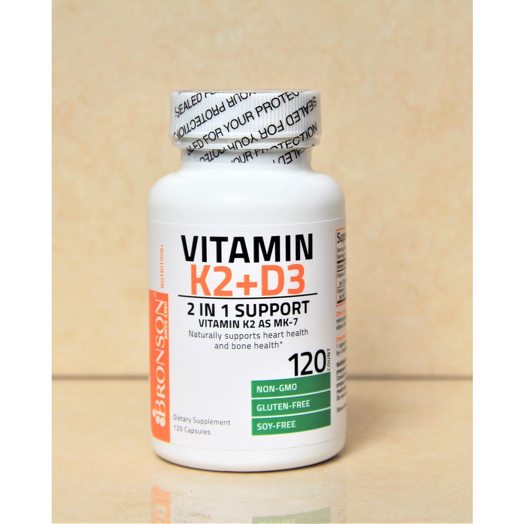 BRONSON Vitamin K2 MK-7 Plus Vitamin D3