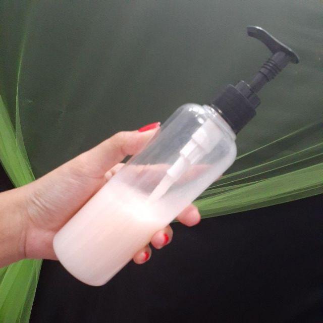 Botol Pet 250 Ml Natural Pump Hitam