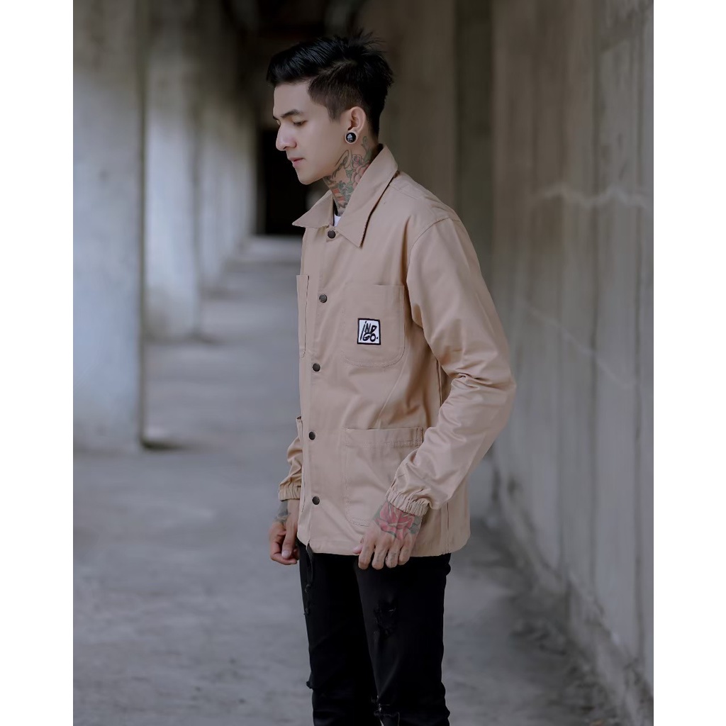 JUWARO-JAKET COACH KANVAS / JAKET COACH KANVAS PRIA / JAKET COACH KANVAS ORIGINAL INDIGO