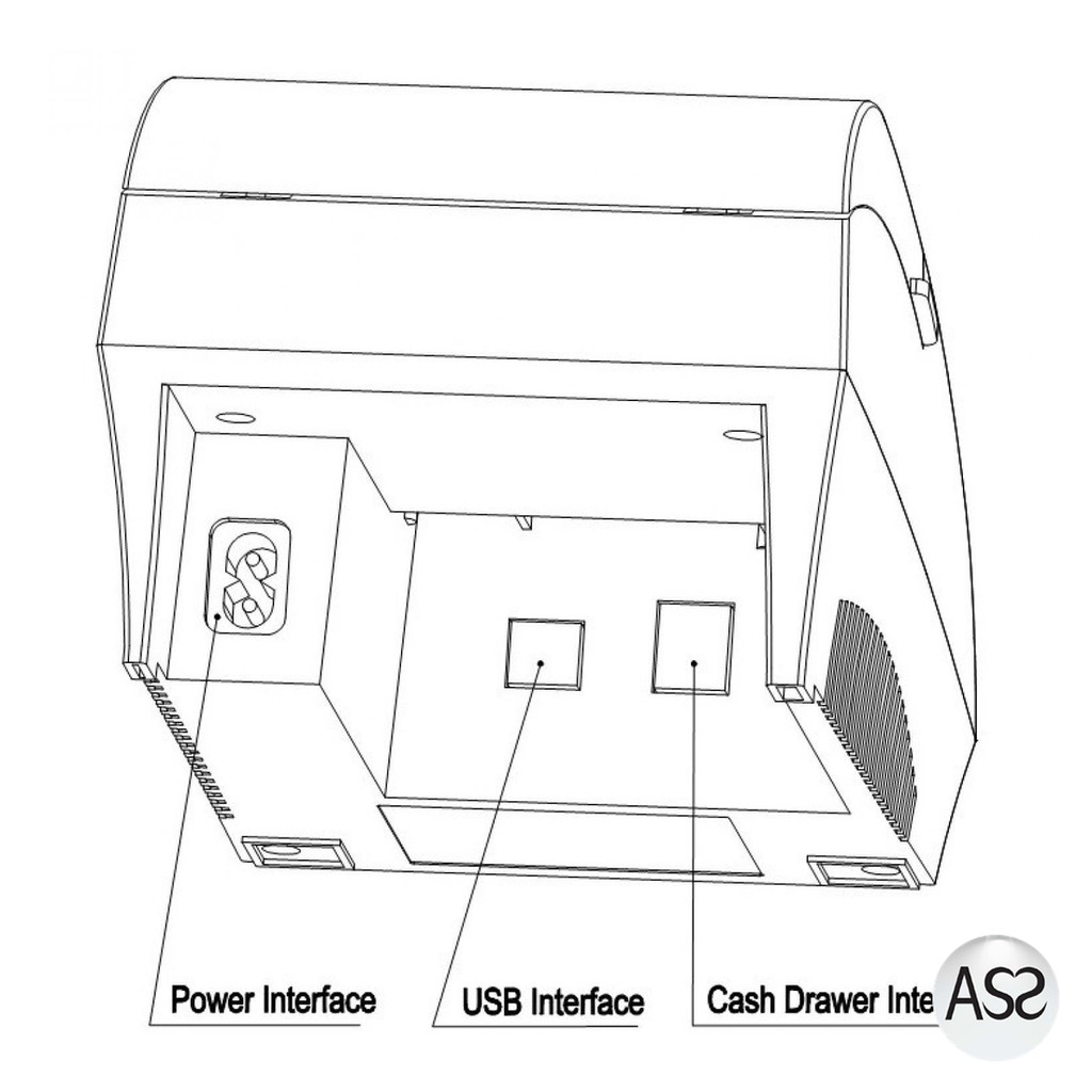 ASS Shop - Taffware POS Thermal Receipt Printer 57.5mm - ZJ-5890K