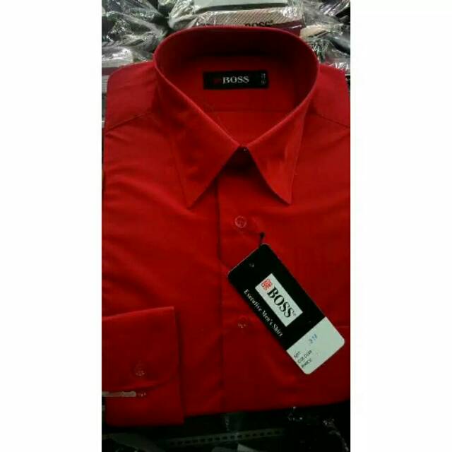 Kemeja boss merah