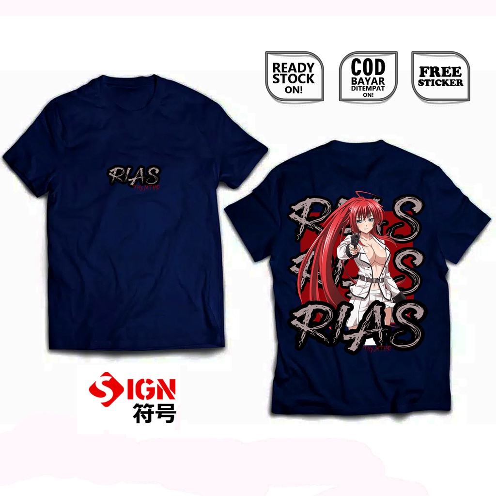 KAOS RIAS GREMORY HIGH SCHOOL DXD WAIFU ANIME MANGA RUNEAS GREMORY CLAN ZEOTICUS VANELANA MILICAS KUOH ACADEMY ISSEI HYOUDOU AKENO HIMEJIMA KUROKA BAJU JEPANG JAPAN CULTURE COSPLAY WIBU OTAKU - SIGN CLOTH