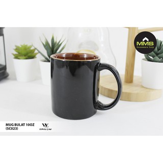 Mms Mug Keramik 10oz White Line Sc006 Shopee Indonesia