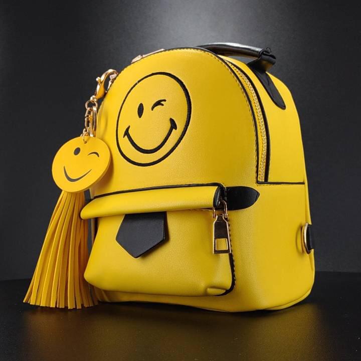 BJ210541 (RAPUH) - SMILE/WINK - TAS WANITA RANSEL EMOTICON FASHION IMPORT MODIS ELEGAN TERMURAH TERLARIS TERBARU BAGSTORE JAKARTA TAS BATAM JT10541