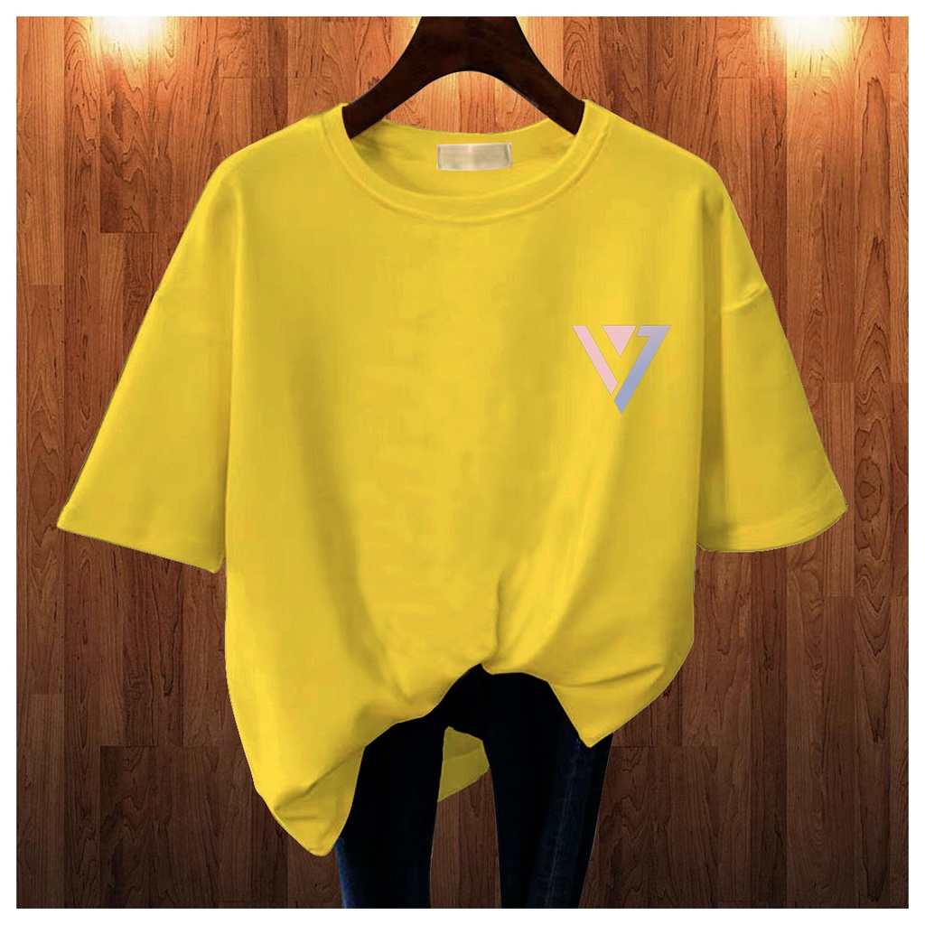 CALVIERO SHOP - BAJU KAOS ATASAN WANITA PRINT 17 LOGO COLOR  GALAXY PRINT