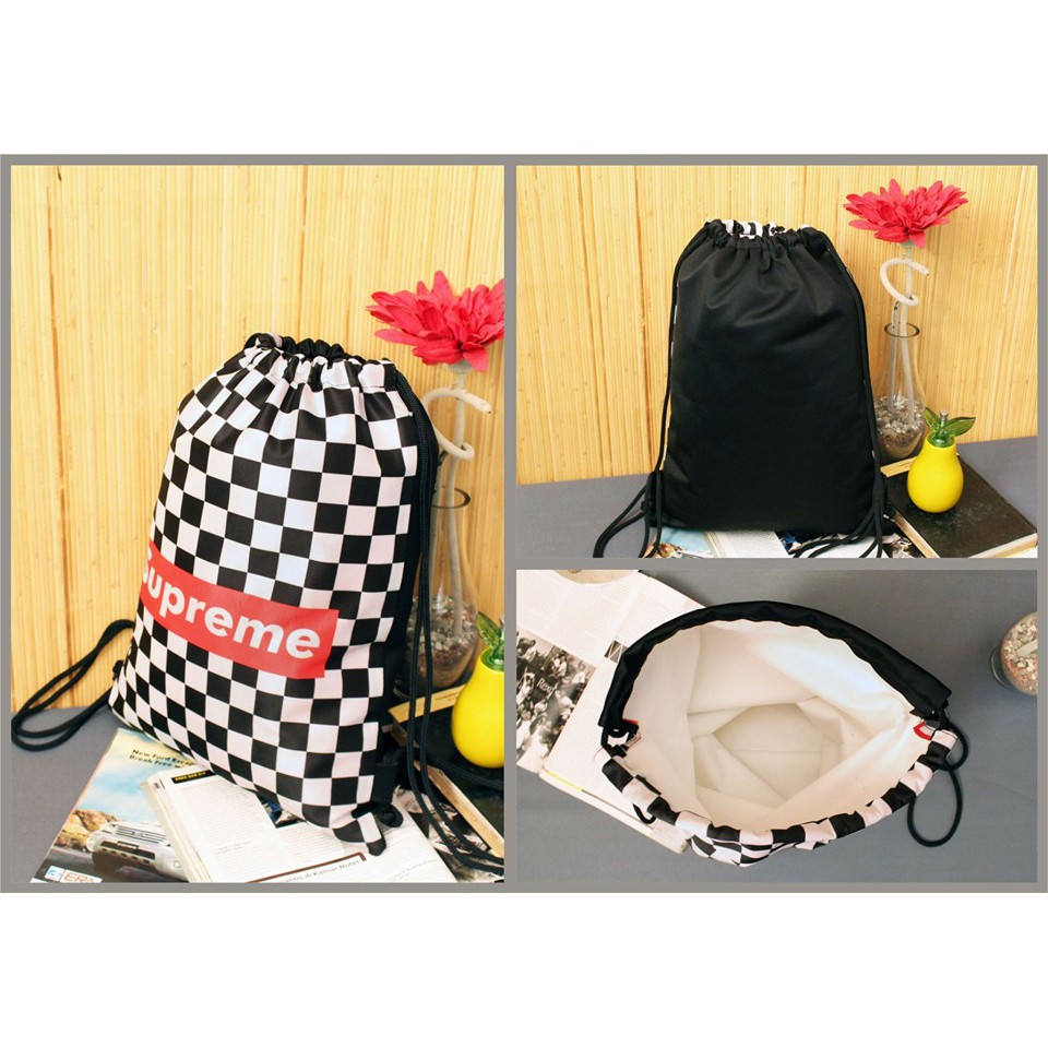 (TGS OLSHOP) - Tas Ransel Serut Bahan Canvas Tas Ransel Serut Kain /Tas ransel serut backpack tas ransel serut pria/Tas ransel serut bergambar