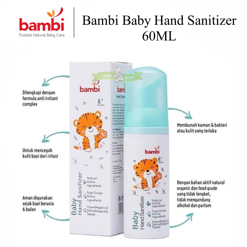 PERA570 BAMBI BABY HAND SANITIZER 60ML exp 8/2023