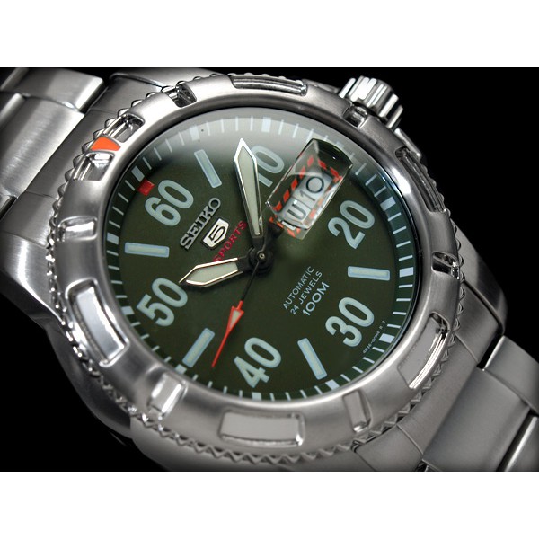 Seiko 5 Sports SRP215K1 Automatic Green Dial | Jam Pria SRP215