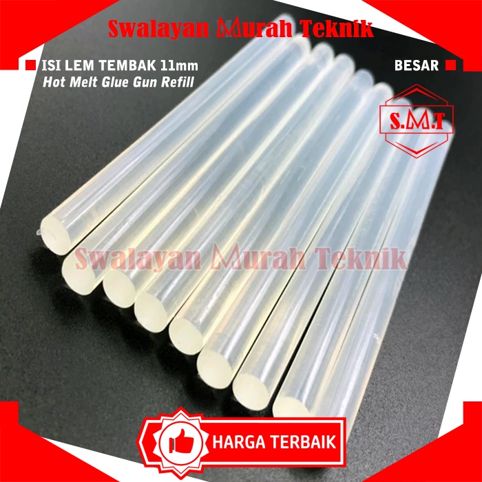 

Refill (Potongan) Isi Lem Tembak BESAR 11 MM Hot Melt Glue Gun Hotmelt Gluegun 10/15/30cm