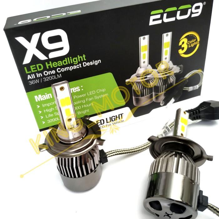 Bulb LED H4 Hi Low ECO9/ECO 9 X9 by 9Nine/9 Nine (3 Warna)